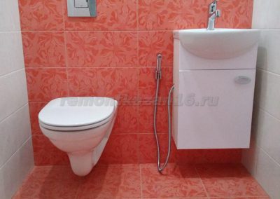 Ремонт разделенной ванной комнаты, Аметьевская магистраль дом 8, стоимость материалов 77 000 руб., стоимость работ 40 000 руб.